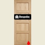 Bespoke 4-Panel Contemporary Oak Fire Door