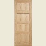 18 x 78 4-Panel Contemporary Oak Door