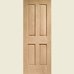 24 x 78 Classic Victorian 4-Panel Oak Door