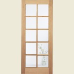 27 x 78 SA 10 Light Oak Glazed Door 686 x 1981 x 35mm