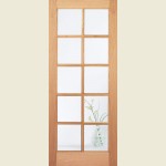 33 x 78 SA 10 Light Oak Glazed Door 838 x 1981 x 35mm