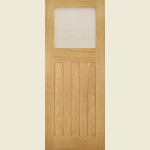 24 x 78 Cambridge Oak Obscure Glazed Door 610 x 1981 x 35