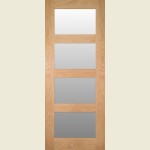 24 x 78 Coventry 4 Panel Clear Glazed Oak Door 610 x 1981