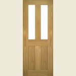 24 x 78 Eton Pattern 44 Glazed Oak Door