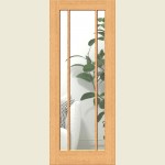 24 x 78 Prefinished Lincoln Oak Clear Glazed Door