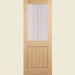 27 x 78 Mexicano Oak Half Glazed Door