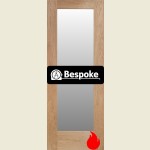 Bespoke Pattern 10 Oak Clear Glass Fire Door
