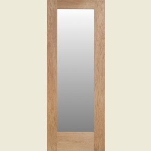 30 x 78 Pattern 10 Oak Clear Glass Door 762 x 1981