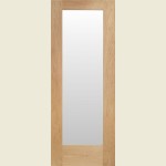 24 x 78 Pattern 10 Clear Glazed Interior Oak Door