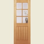 24 x 78 Mexicano Prefinished Oak 6-Light Glazed Door 610 x 1981 x 35mm