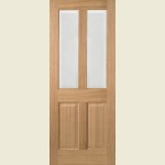 27 x 78 Richmond Oak Clear Bevelled Glass Door 686 x 1981