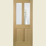 27 x 78 Richmond Oak Bevelled Glass Door 686 x 1981