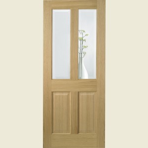 32 x 80 Richmond Oak Bevelled Glass Door 813 x 2032
