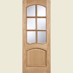 27 x 78 Riviera Bolection Oak Glazed Door 686 x 1981 x 35mm