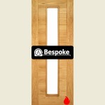 Bespoke Seville Oak Glazed Fire Door