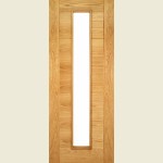 24 x 78 Seville Oak Glazed Door 610 x 1981 x 35 mm