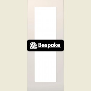 Bespoke Denver White Primed Clear Glazed Door