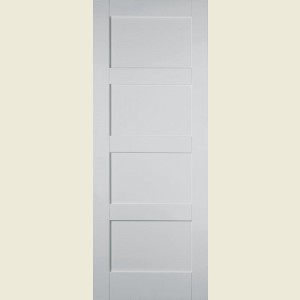 30 x 78 4-Panel Shaker White Primed Door 762 x 1981 x 35mm