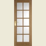 24 x 78 10-Light Oak Glazed Door