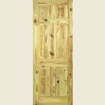 24 x 78 Knotty Pine 6-Panel Door