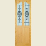 Aylesford Clear Pine Brittany Arctic Rose Glazed Doors