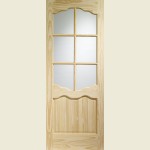 Bristol Clear Pine Riviera Six Light Glazed Doors