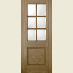 24 x 78 Barcelona Glazed Oak Door