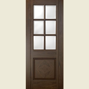 32 x 80 Barcelona Glazed Walnut Door