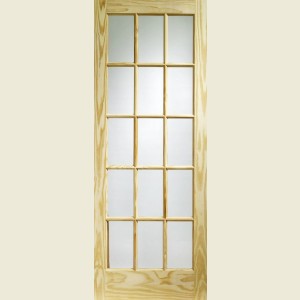 30 x 78 SA77 Pine Door Clear Glass
