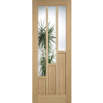 30 x 78 Coventry Oak Door with Clear Glass