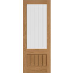 27 x 78 Pre-Finished Dordogne Oak Glazed Door