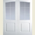 47.5 x 78 Manhattan 12-Light Clear Glazed Smooth Double Doors