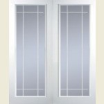  Manhattan Full Light Clear Glazed Textured Door Pairs