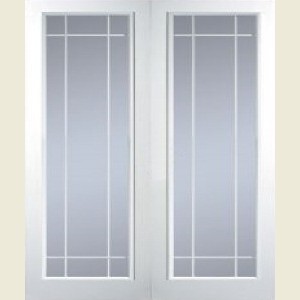 Bradford Manhattan Full Light Clear Glazed Smooth Door Pairs