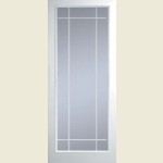 27 x 78 Manhattan Full-Light Clear Glazed Smooth Door