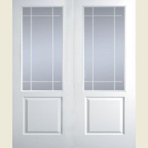 Horsforth Manhattan Half Light Clear Glazed Textured Door Pairs