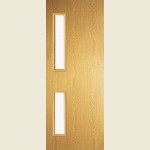 30 x 78 Oak Foil 16G Glazed Fire Door