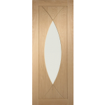 Newtownards Pesaro Oak Door with Clear Glass