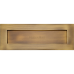 356mm x 127mm Letter Box Cover Plate Antique Brass