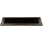343mm x 80mm Brown Interior Letter Plate With Brush Strip