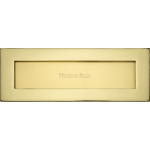 356mm x 127mm Letter Box Cover Plate Polished Brass