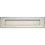 330mm x 80mm Letter Box Cover Plate Polished Nickel