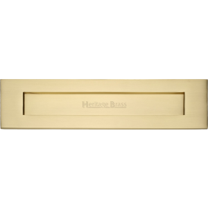 330mm x 80mm Letter Box Cover Plate Satin Brass