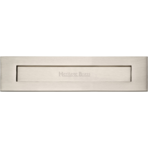 330mm x 80mmLetter Box Cover Plate Satin Nickel