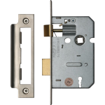 64mm 3-Lever Mortice Sashlock Satin Nickel