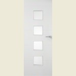 Harrogate Horizontal Premium Four Line Four Light Clear Glazed Door