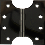 101mm x 51mm x 101mm Parliament Hinge Polished Black Nickel