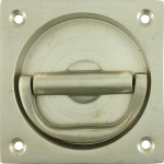 76mm Flush Pull And Turn Handle Satin Nickel