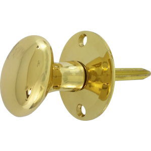 Oval Rack Bolt Thumb-Turn Polished Brass