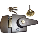 40mm Grey Double Locking Nightlatch